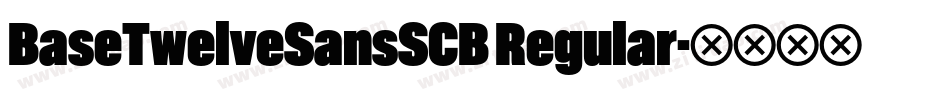 BaseTwelveSansSCB Regular字体转换